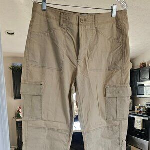 Women's LL Bean Comfort Stretch Mid-Rise, Straight Leg Cargo Pants